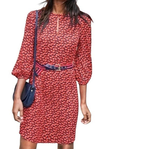 BODEN Vanessa Shift Dress in Khaki Sketchy Stars W0303 - Picture 3 of 11